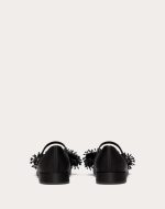 VALENTINO GARAVANI BOWJANE MARY-JANE SATIN BALLERINA WITH FRINGED EMBROIDERY 20MM - Image 4